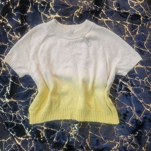 Yellow ombre cotton sweater xs